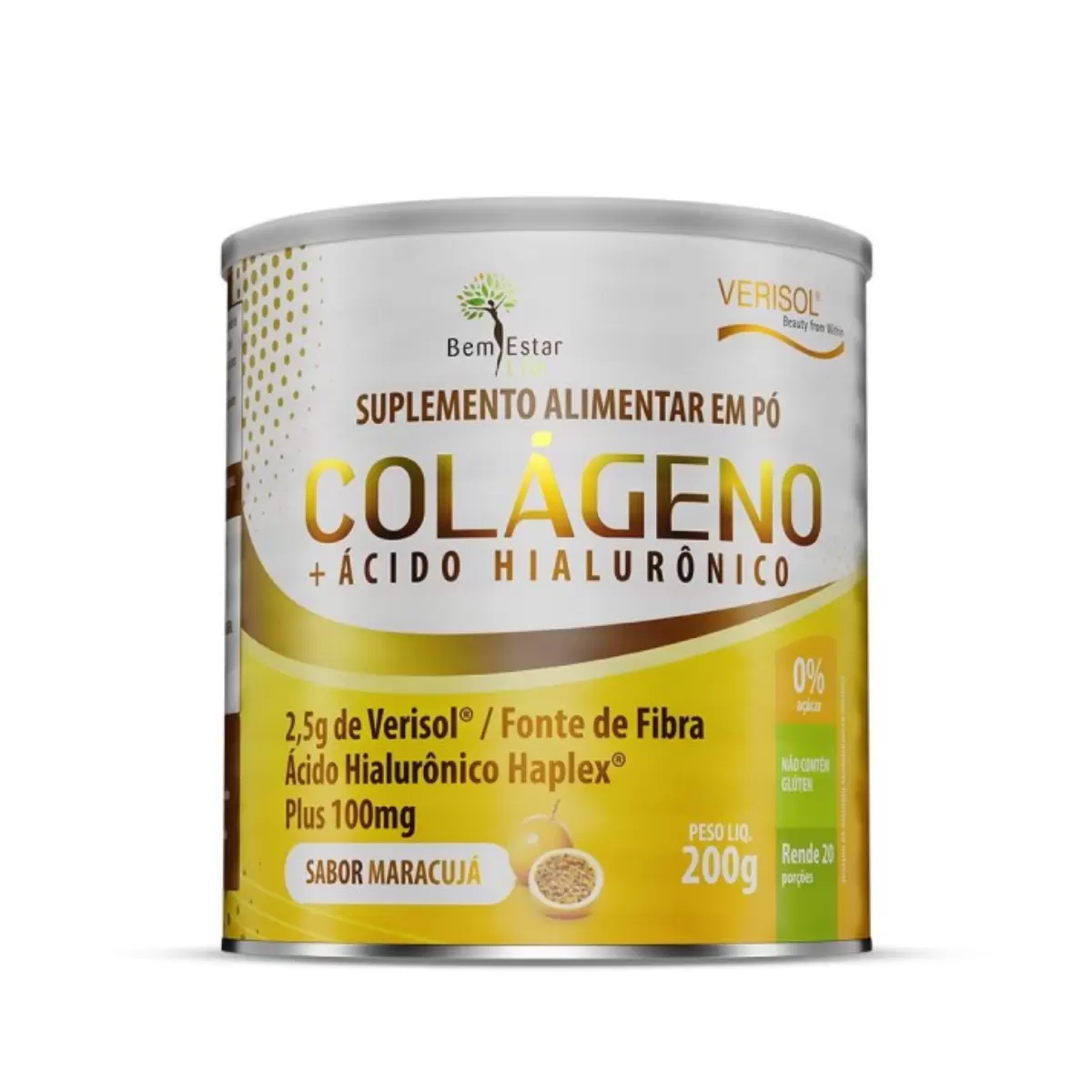 COLÁGENO VERISOL COM ÁCIDO HIALURÔNICO 200G. - SABOR MARACUJA